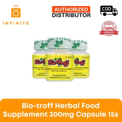Bio Troff Herbal Food Supplement 300mg Capsule 15s Shopee Philippines