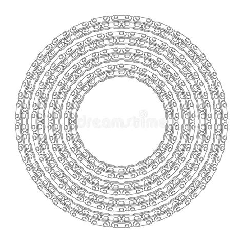 Motorcycle Chain Outline Style Circle Stock Illustrations 18
