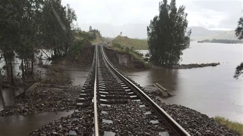 Storm Aftermath Rail Bridge Washed Out In Floods Newcastle Herald