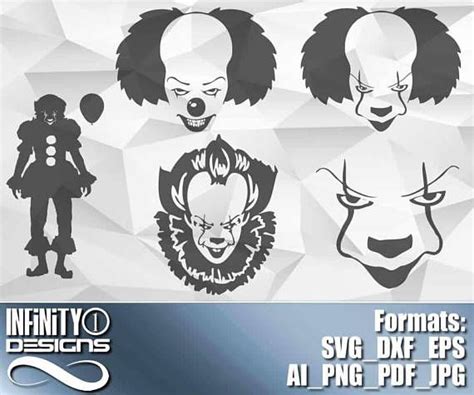 Pennywise It Bundle 1 Includes Svg Eps Png Ai Dxf 300dpi