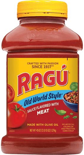 Ragu Old World Style Pasta Sauce With Meat