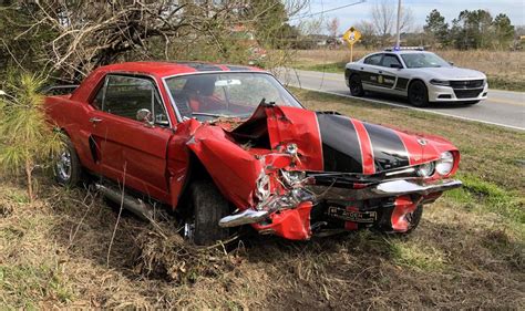 3 Taken To Hospital After Classic Mustang Crashes Along Nc Road