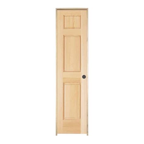 Jeld Wen 18 In X 80 In Pine Unfinished Left Hand 3 Panel Solid Wood
