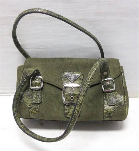 Albrecht Auctions Green Prada Handbag