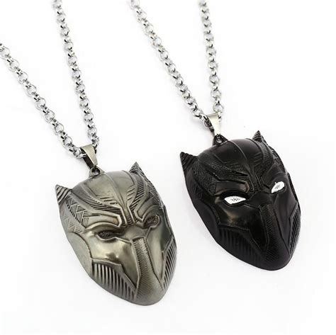 Smjel 2018 New Arrival Punk Black Panther Charm Necklace Movie Jewelry