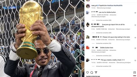 World Cup Celebrity Chef Salt Bae Claws The Trophy After The World Cup Final Messi