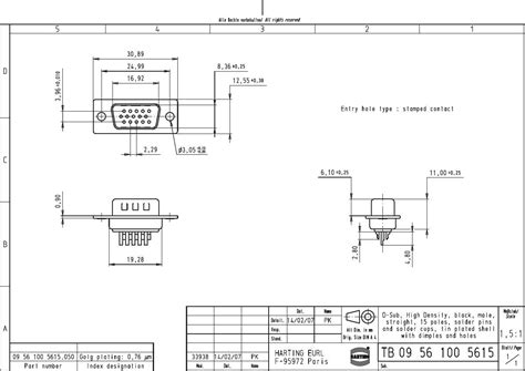 Drawing Datasheet By Harting Digi Key Electronics