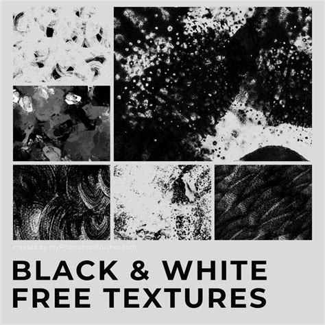 8 Black And White Textures Photoshop Textures