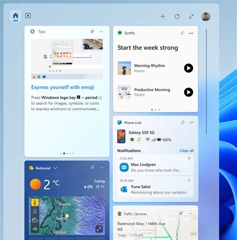 Microsoft Presenta Los Widgets De Spotify Y Phone Link Para Windows 11