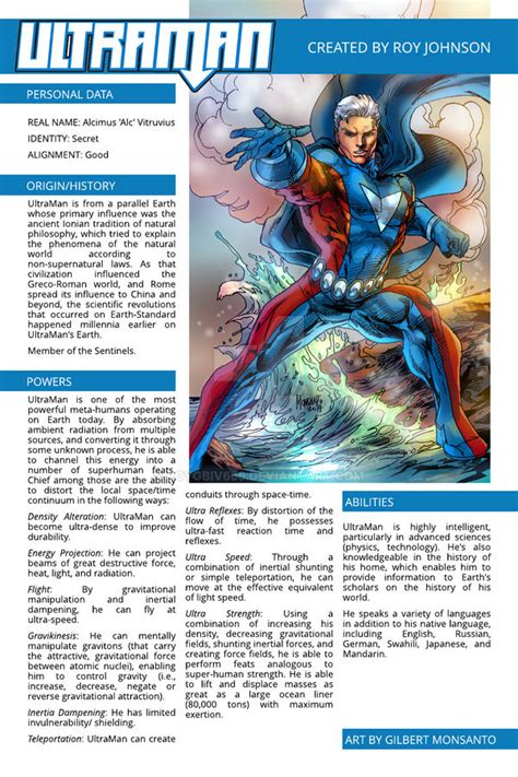 Ultraman Profile Revised By Roygbiv666 On Deviantart