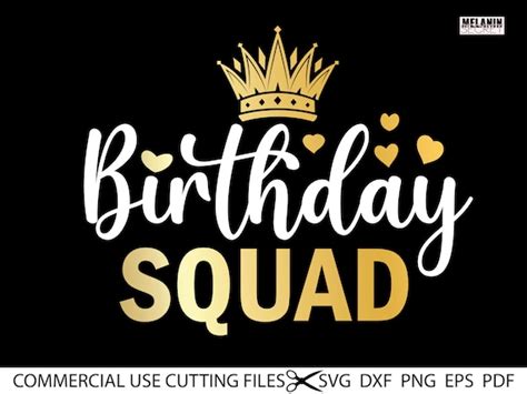 Birthday Squad Svg Birthday Svg Birthday Shirt File Happy Etsy