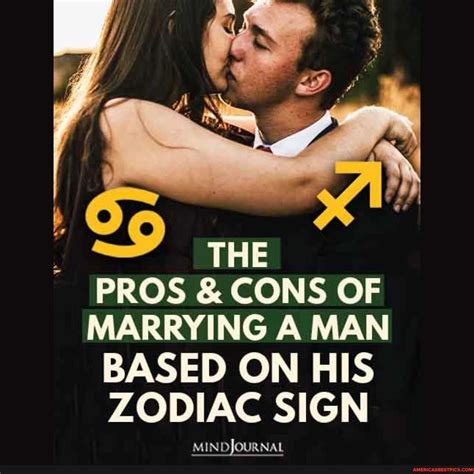 The Pros And Cons Of Marrying A Man Based On His Zodiac Sign Min Djournal