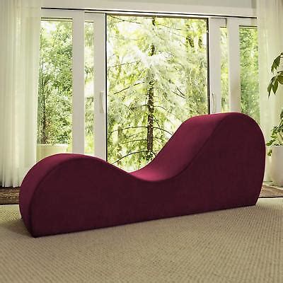 Purple Velvet Curved Sexual Positions Sex Love Making Chaise Chair Sofa