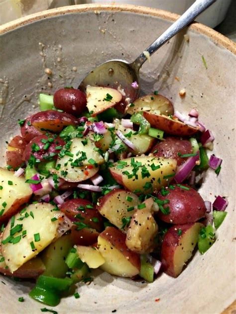 If you have time to make it ahead, it tastes even better on day two! Baby Red Potato Salad with Warm Italian Dressing (With images) | Potato salad