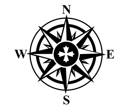 Mariners Compass On A White Background 14398992 Vector Art At Vecteezy