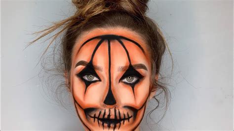 Creepy Pumpkin Makeup Look Cara Downton YouTube
