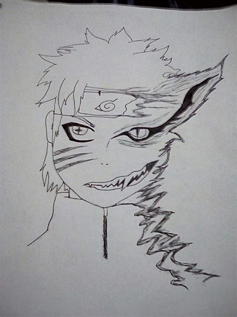 Naruto Kurama Drawing Outline