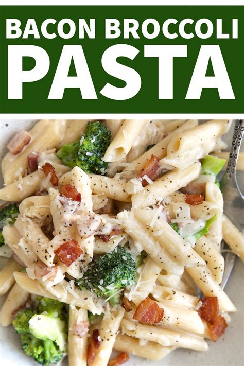 Penne Pasta In A Light Cream Sauce With Broccoli Florets And Cooked