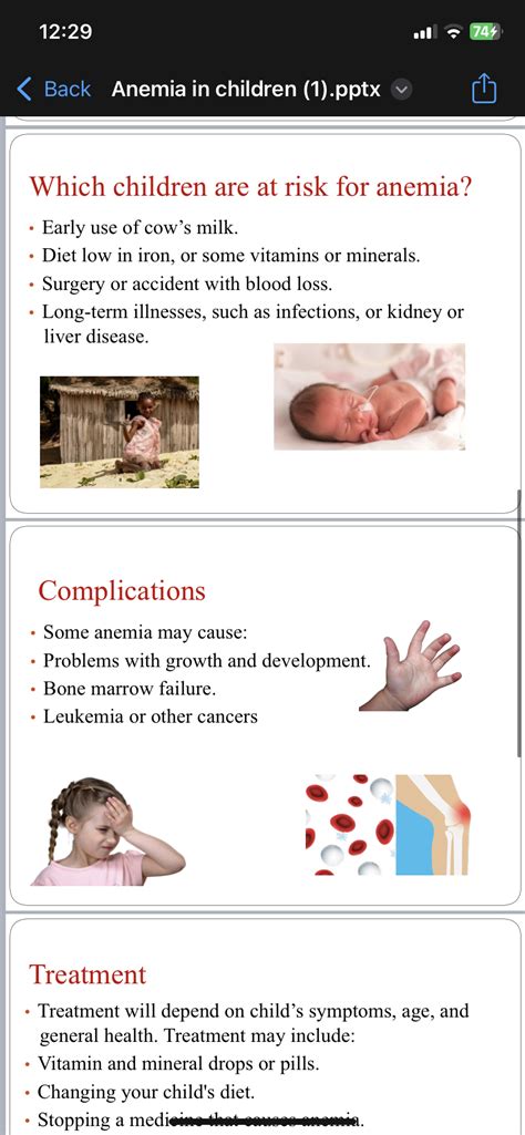 Anemia In Children Presentation