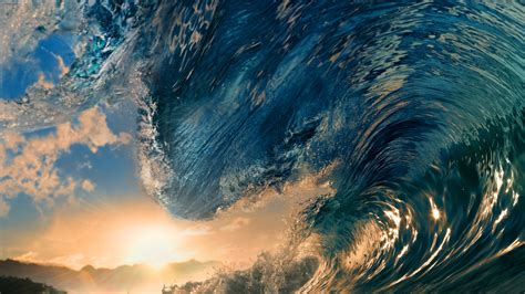 Water Waves Nature Blue Sea Sunset Sunlight Wallpapers Hd
