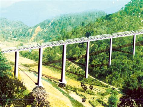 Worlds Tallest Railway Bridge Pier Manipurs New Rise