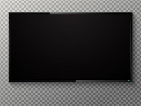 Realistic Blank Black Screen Tv On A Transparent Background 600348