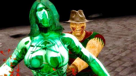 Mortal Kombat 9 All Fatalities X Rays On Malachite Mileena Costume