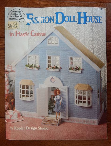 Doll House Pattern Plastic Canvas For 11 12 Dolls 38 Tall Fashion