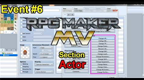 Rpg Maker Mv Event 6 Actor Youtube
