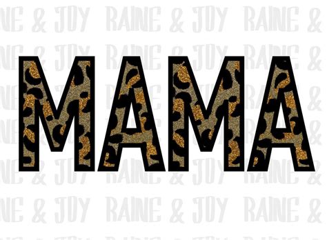 Mama With Cheetah Png Mama Png Designs Sublimation Designs Etsy
