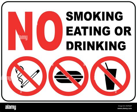 Les Panneaux Dinterdiction De Fumer Manger Et Boire Interdiction