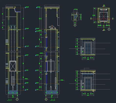 Elevator Plan And Section Autocad File