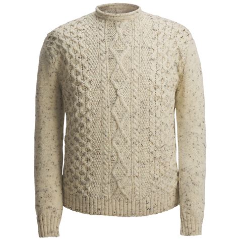 Peregrine By Jg Glover Aran Knit Sweater British Wool For Men