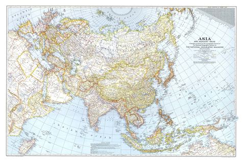 Asia 1942 Wall Map By National Geographic Mapsales