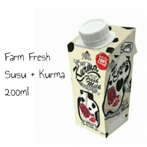 Farm Fresh Uht Fresh Milk With Dates Kurma 200ml Taste U