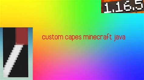 How To Get Custom Capes Minecraft Java 1 16 5 Youtube