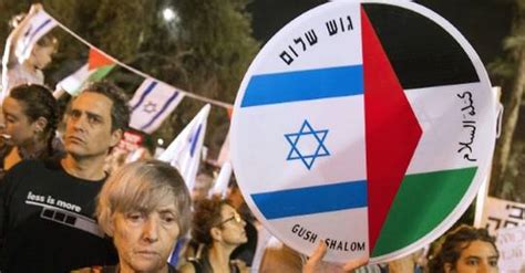 Des Milliers Disraéliens Manifestent Pour La Paix Avec Les Palestiniens