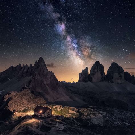 Milky Way Over Tre Cime Wall Art Photography