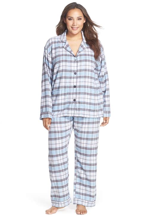 pj salvage plaid flannel pajamas plus size nordstrom