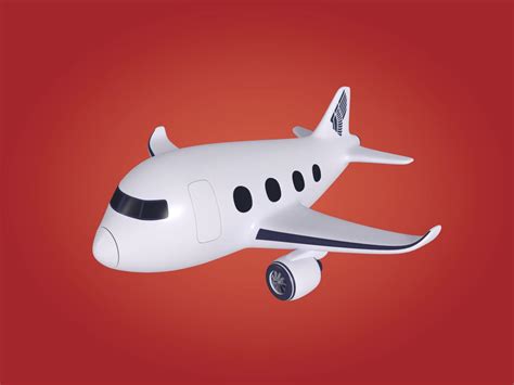Cartoon Plane 3d Model By Ocstard