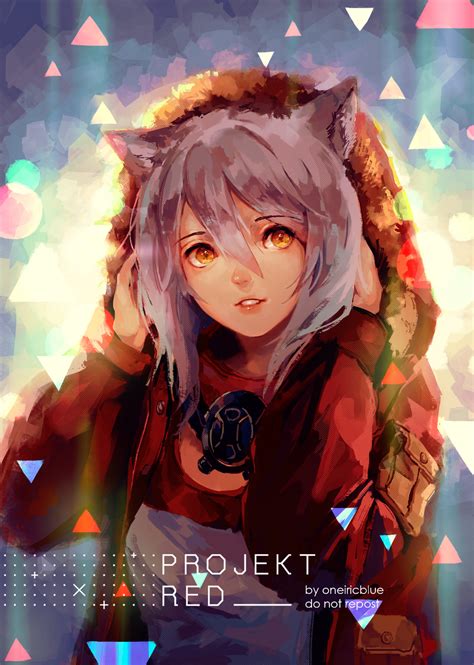 Artstation Print Projekt Red Amy Chau Anime Wolf Girl Anime Neko