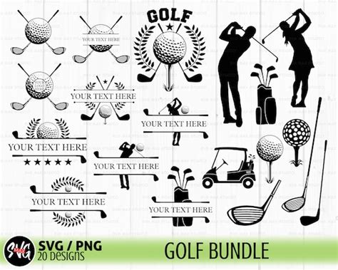 Golf Svg Bundle Golf Monogram Svg Split Monogram Svg Golf Etsy Canada