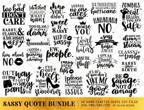 Download Free Sassy Glam Quote SVG, PNG, EPS & DXF by Caluya Design