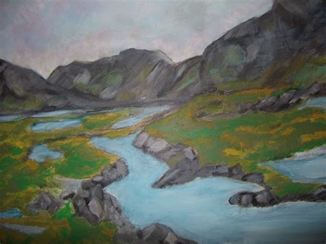 Landscape Donegal Donegal Paintings Landscape Art Art Background