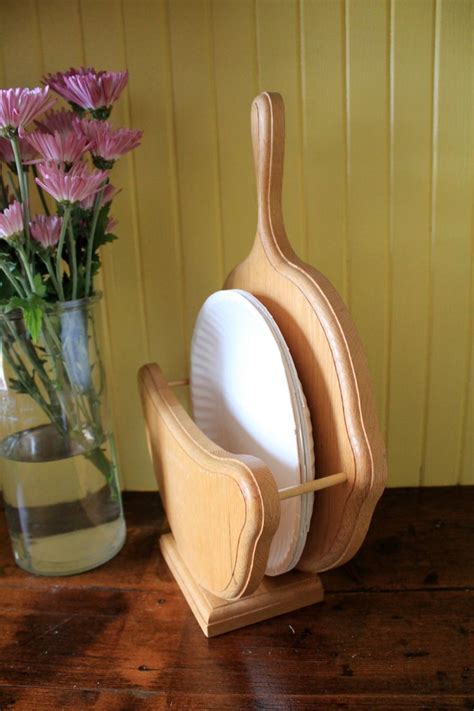 Wooden Paper Plate Holder Paper Plate Holders Plate Holder Paper Plates