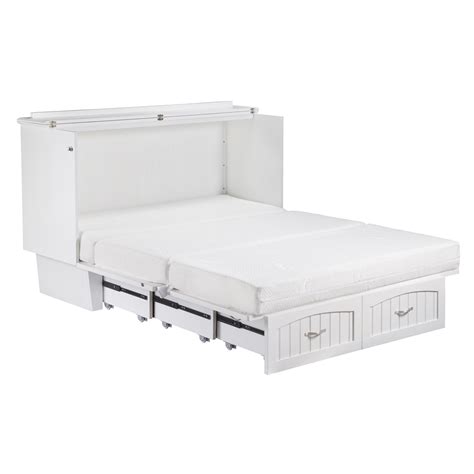 Nantucket murphy wall bed (shown in white). Nantucket Murphy Bed Chest - White