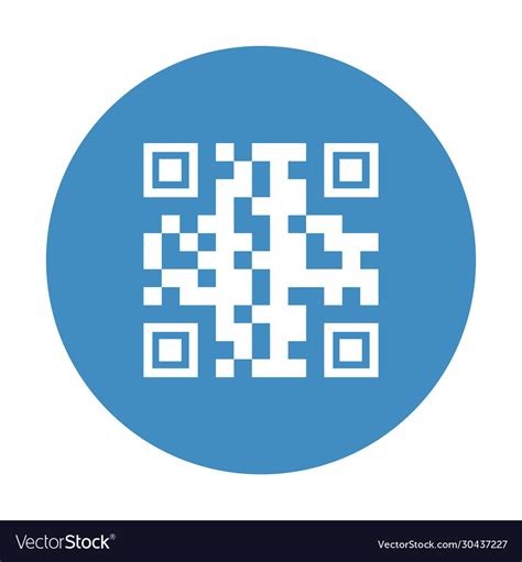 Qr Code Inside Circle Design Royalty Free Vector Image