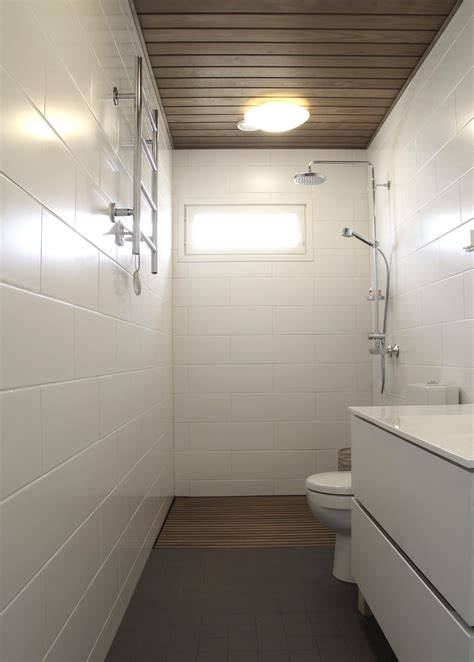 Kaakelikeskus Grey Blue Bathroom Wood Slat Ceiling Grey Bathrooms