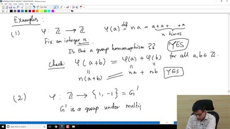 Lecture 10 Group Homomorphisms And Examples Youtube