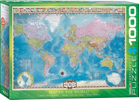 Map Of The World 1000 Piece Puzzle Athena Posters